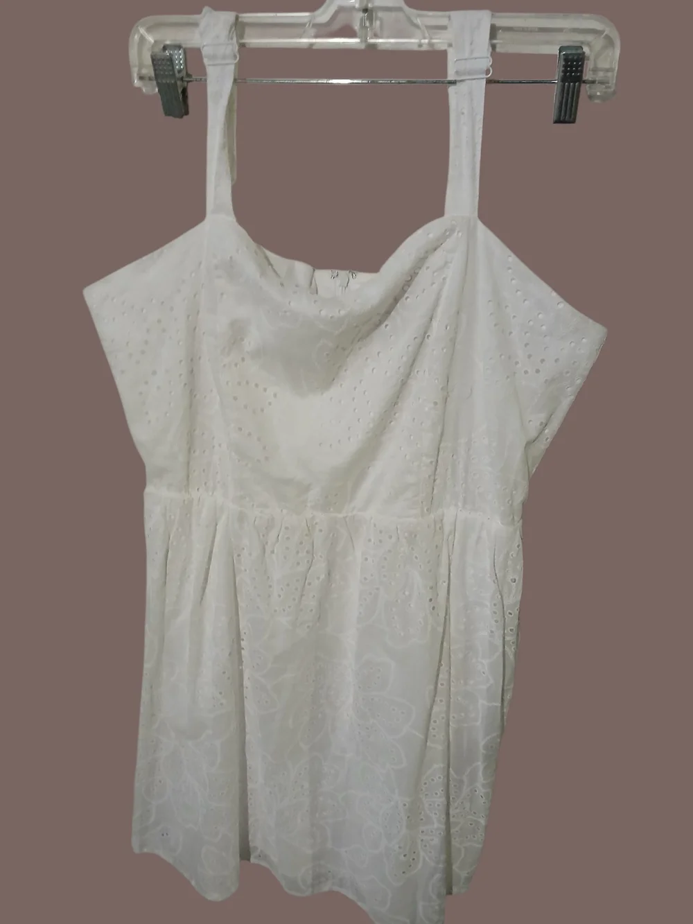 Calypso St Barth White Eyelet Sundress Womens 12 - Picture 1 of 5
